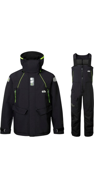 2026 Gill Mens OS2 Offshore Jacket & Trouser Sailing Suit GMOOJATCSB - Black